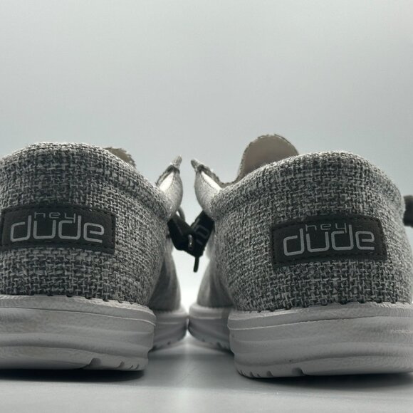 HEY DUDE WALLY FUNK MAGENETITE SIZE 9 US MEN'S LACE UP LOATERS COMFORTABLE - Picture 12 of 17